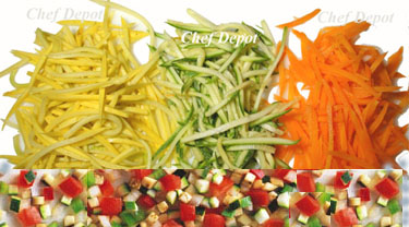 How to Julienne and Diced cut vegetables with a Mandoline