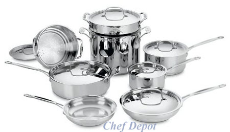 14 Piece Chefs Classic Stainless Steel Cookware Set