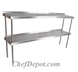Commercial Quality Stainless Steel Overshelf made in USA