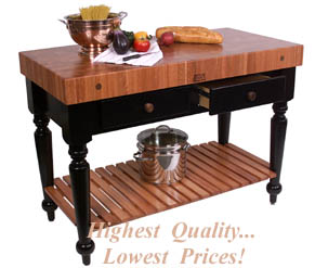 Le Rustica Table in Cherry with lower shelf