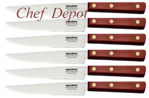 6 piece Rosewood Handle Steak Knife Set