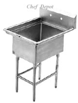 stainless steel 1 compartment sink