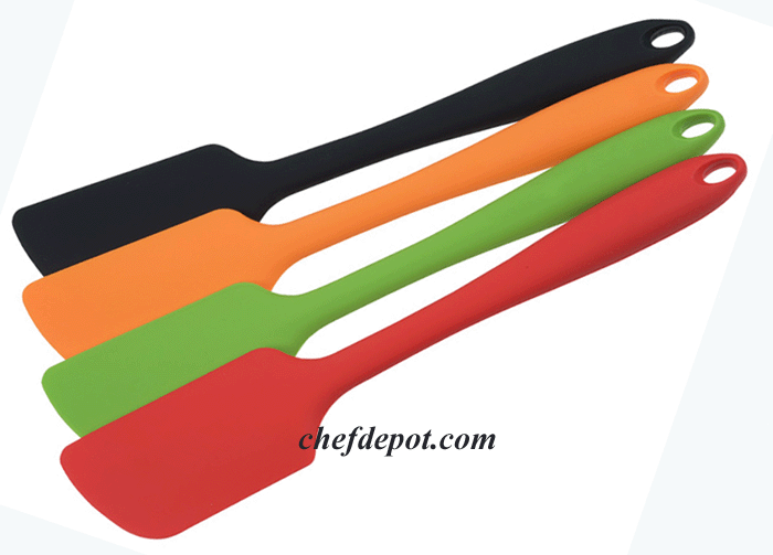 Black KUFUNG Silicone Spatula Turner Crepes and more Wooden Handle Flexible & Heat Resistant Rubber Spatulas Non-stick & Non-scratch Spatula for Flipping Eggs Burgers Pancake Omelet 