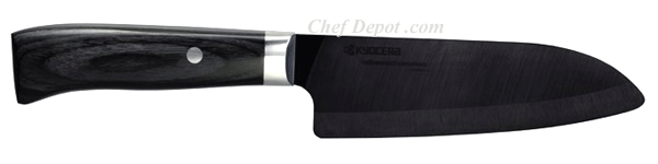 Kyocera Limited Ceramic 6'' Chef's Santoku Knife with Riveted