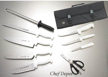 Mundial Stamped White Chef Set
