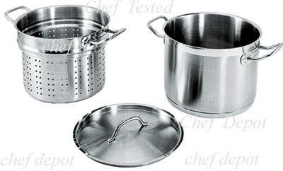 Professional Stainless Steel Cookware Set 5 Pcs Aluminium Stock Pots Set with Lids Heavy Duty Cookware Pots Casserole Set Large Cooking Stockpot
