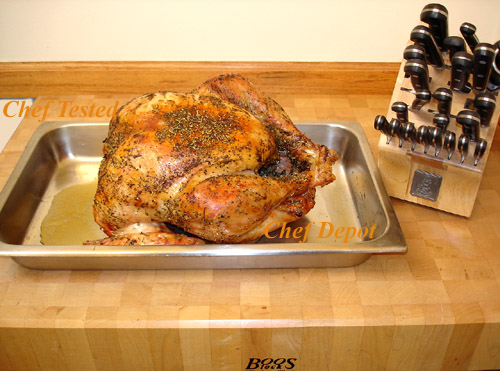 Cooking and Carving a Turkey on a John Boos Butcher Block Table