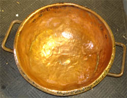 old copper candy making pot