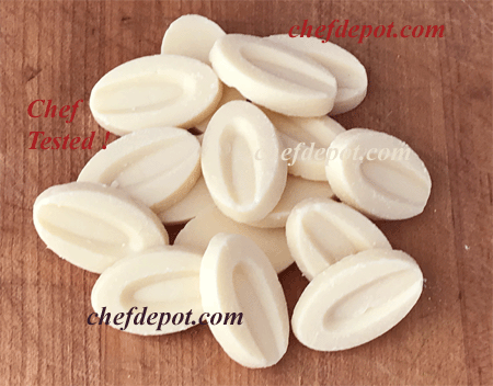 White Chocolate Feves Coins (oval pistelles)