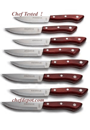 5 inch extra wide serrated blade Steak Knife set