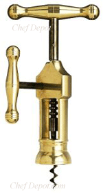 Antique Style Brass Rack and pinion Wine Opener