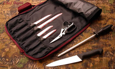 Country Trails 5PC Game Butcher Knife Set Kit Skinning Boning Cleaver w/  Case