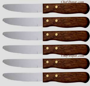 6 Piece Serrated Steak Knife Set