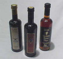 A trio of Three Balsamic Vinegars